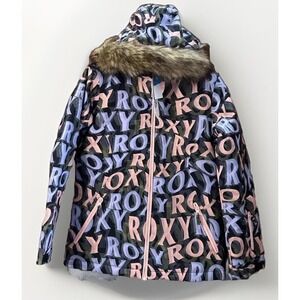 NWT Girls Roxy American Pie Print Hooded Ski Snowboarding Parka Size 16/XXL $159